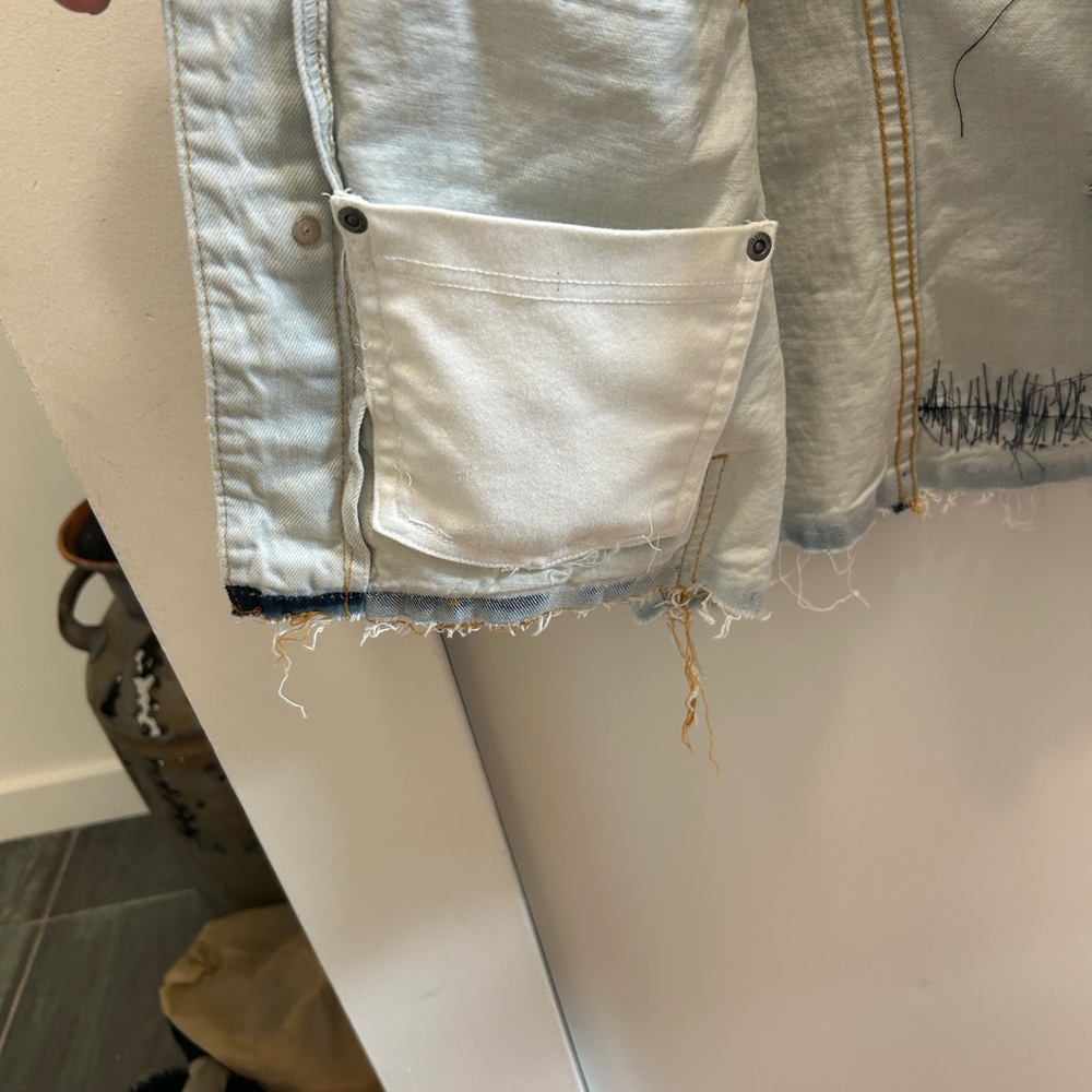 ASOS Light Blue Denim Jacket with Patchwork Accents - Picture 10 of 10